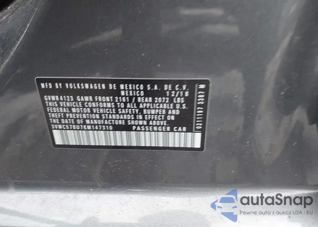 3VWC57BU7KM147310: 44101184