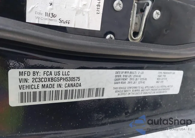 2C3CDXBG5PH530575: 44101253