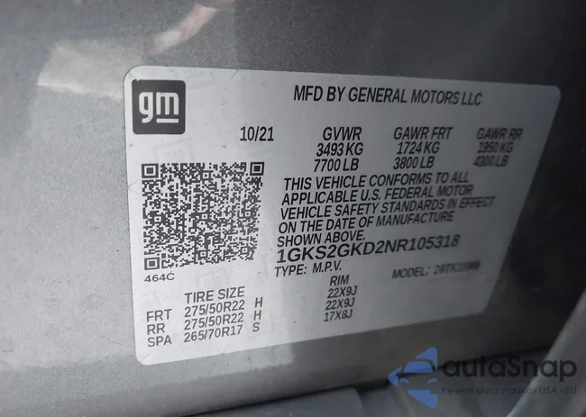 1GKS2GKD2NR105318: 44101254