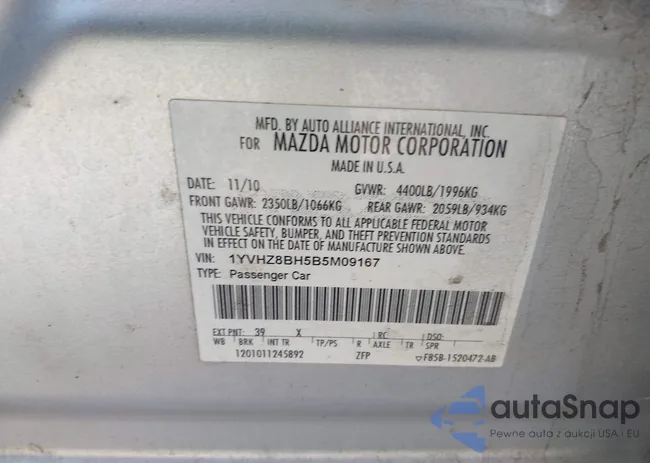 1YVHZ8BH5B5M09167: 44101257