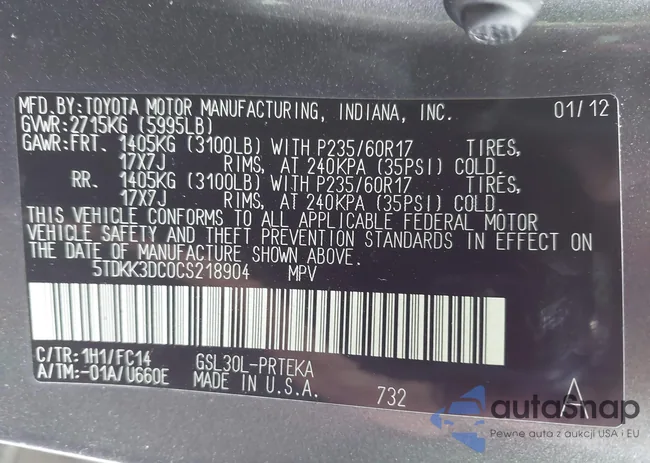 5TDKK3DC0CS218904: 44101340