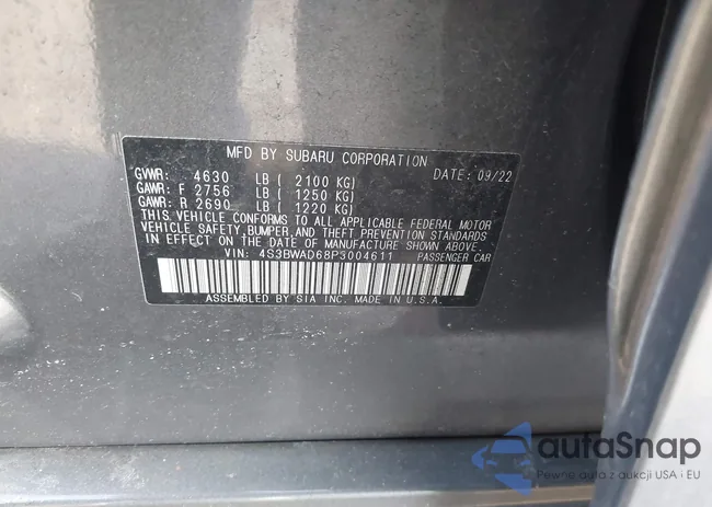 4S3BWAD68P3004611: 44101350