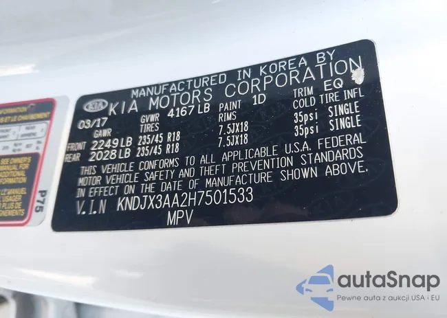 KNDJX3AA2H7501533: 44101507