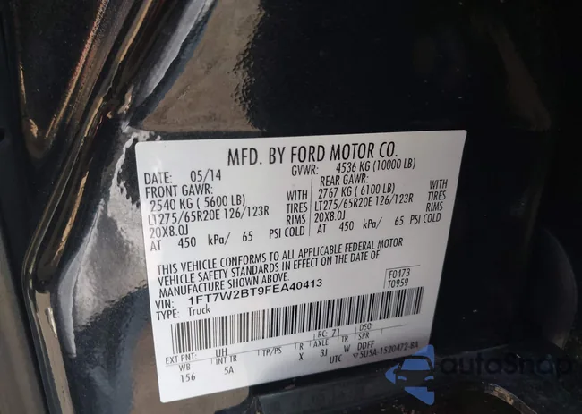 1FT7W2BT9FEA40413: 44102625