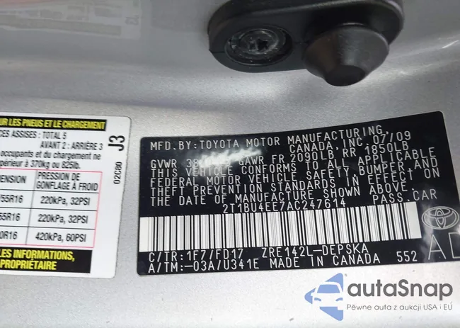 2T1BU4EE7AC247614: 44102627