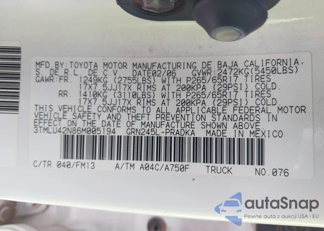 3TMLU42N86M005194: 44102659