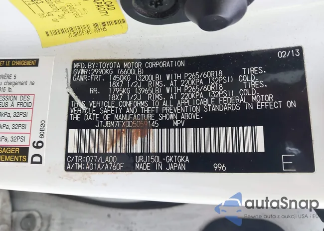 JTJBM7FX0D5059145: 44102767