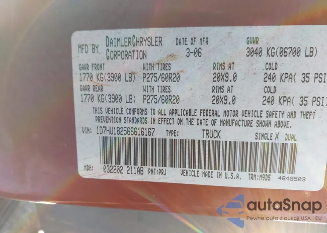 1D7HU18256S616167: 44102779