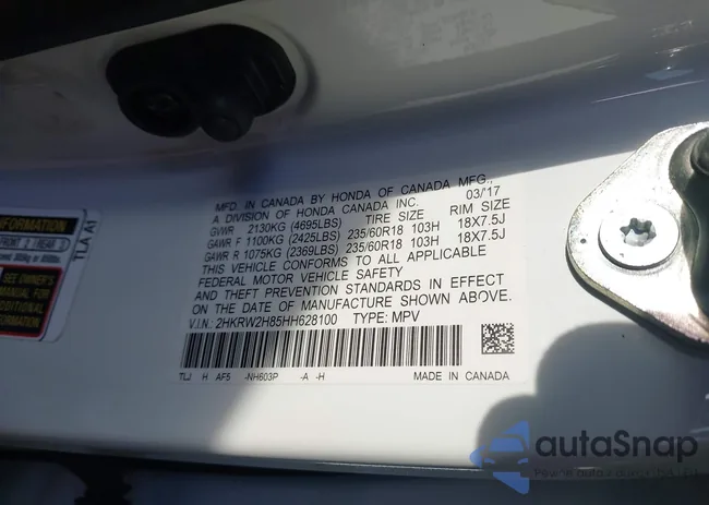 2HKRW2H85HH628100: 44102810