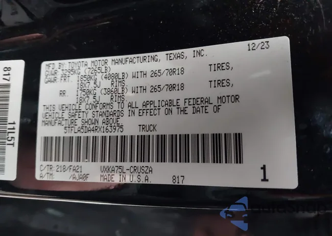 5TFLA5DA4RX163975: 44102883