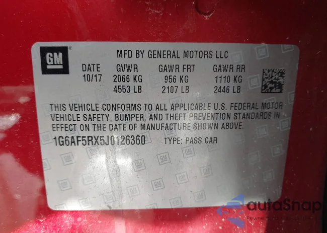 1G6AF5RX5J0126360: 44102885