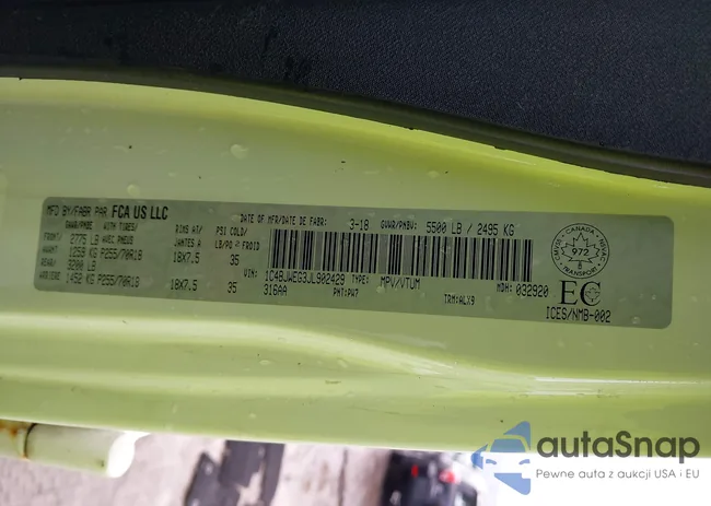 1C4BJWEG3JL902429: 44102939