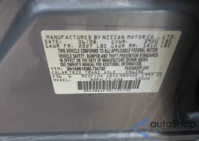 3N1AB61E98L734732: 44103024