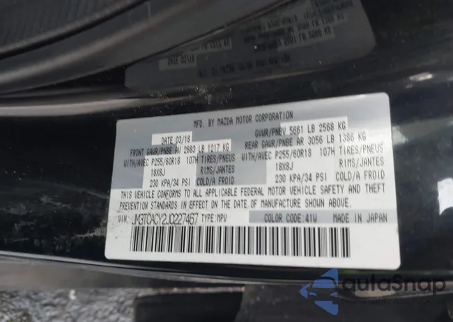 JM3TCACY2J0227467: 44103086