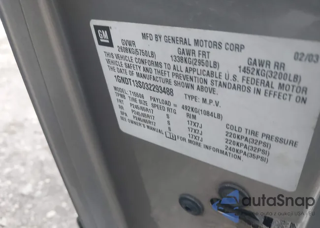 1GNDT13S032293488: 44102156