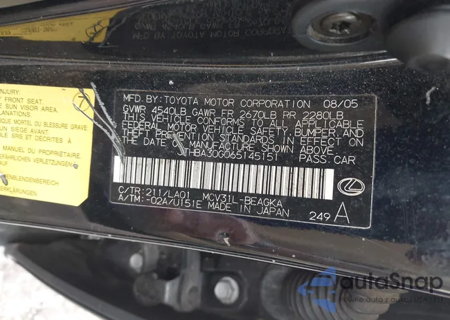 JTHBA30G065145151: 44102196