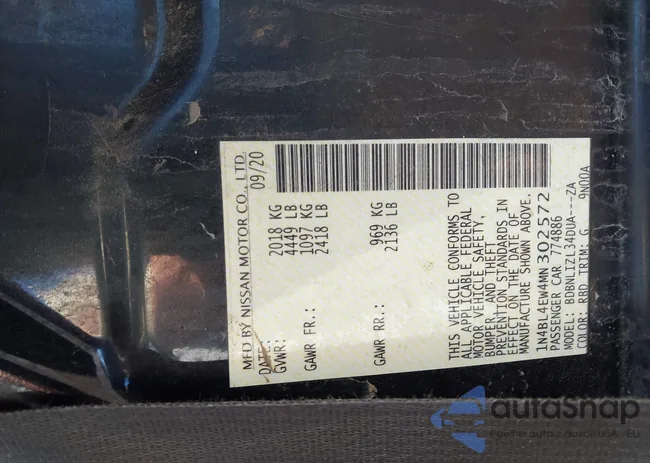 1N4BL4EW4MN302572: 44102418