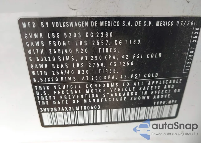 3VV3B7AX3LM160503: 44103617