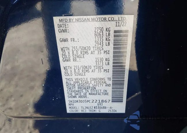 5N1DR3DJ5PC221867: 44103670