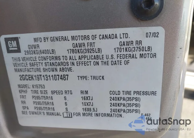 2GCEK19T131107487: 44103673