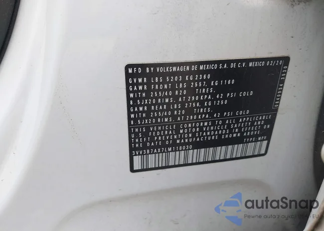 3VV3B7AX7LM118030: 44103915