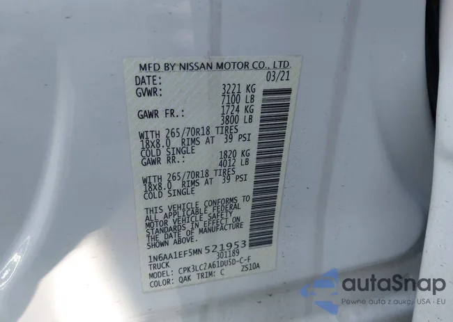 1N6AA1EF5MN521953: 44103996