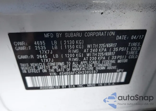 4S4BSAFCXH3385597: 44104025