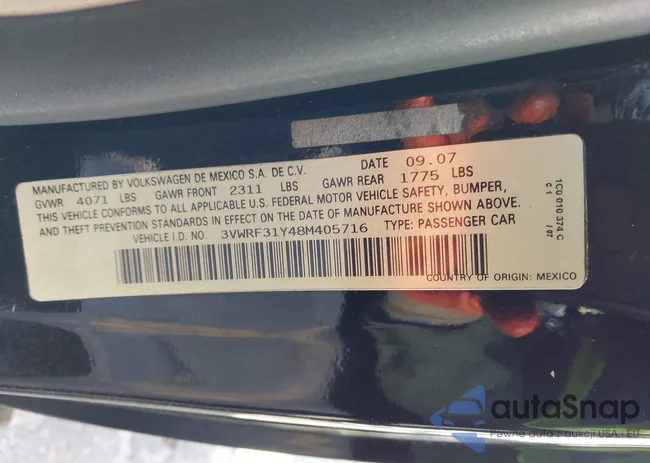 3VWRF31Y48M405716: 44104052