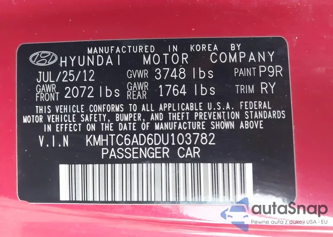 KMHTC6AD6DU103782: 44103409