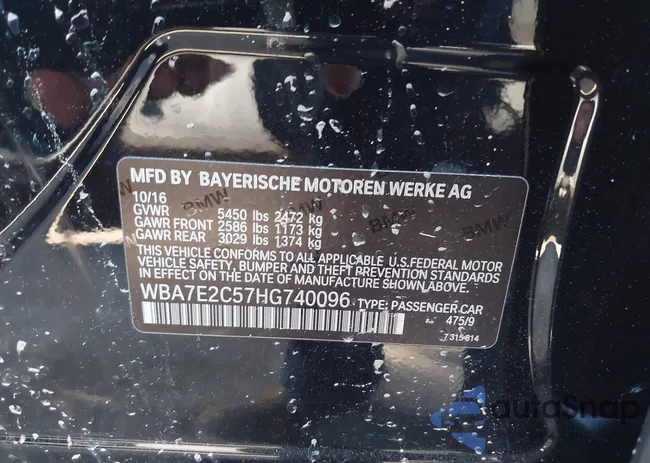 WBA7E2C57HG740096: 44103447