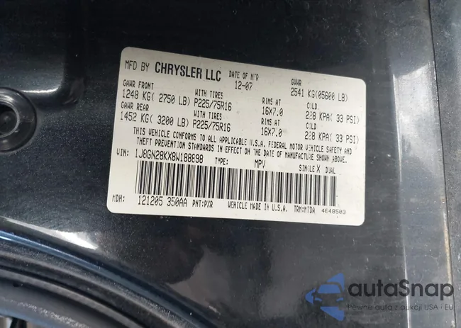 1J8GN28KX8W188898: 44104562