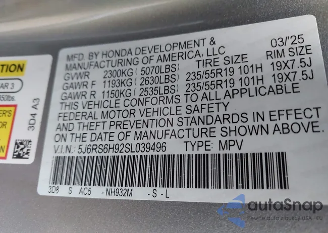 5J6RS6H92SL039496: 44104576