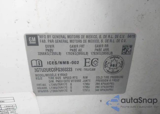 3GTU2UEC6FG360223: 44104580