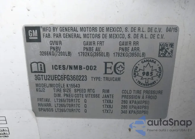 3GTU2UEC6FG360223: 44104580