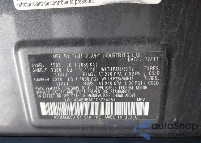 4S4BRBAC1C3234553: 44104605