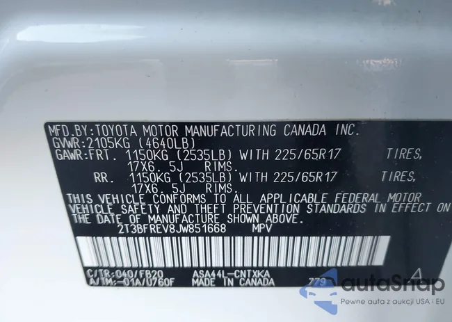 2T3BFREV8JW851668: 44104643