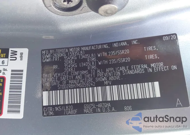 5TDDZRBH7MS059242: 44104678