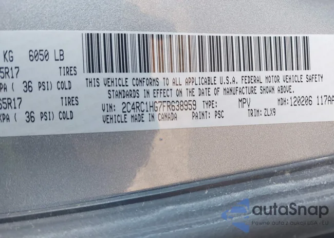 2C4RC1HG7FR638959: 44104729