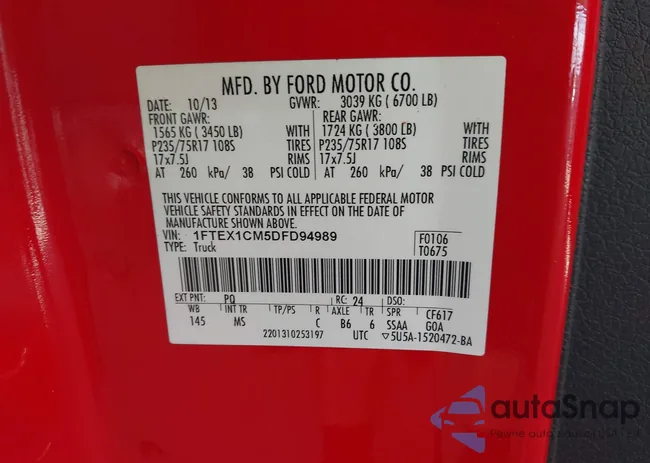 1FTEX1CM5DFD94989: 44104731