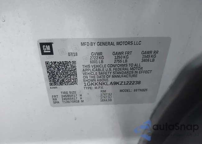 1GKKNKLA9KZ122238: 44104733