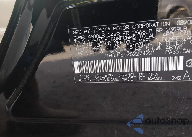 JTHBJ46G282274221: 44104770