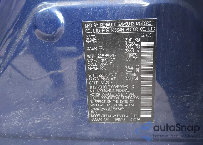 KNMAT2MV2LP537459: 44104836