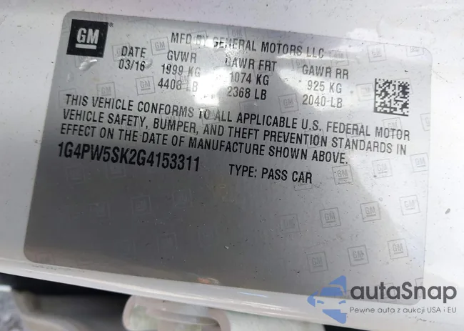 1G4PW5SK2G4153311: 44104900