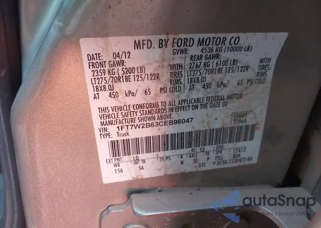 1FT7W2B63CEB96047: 44104914