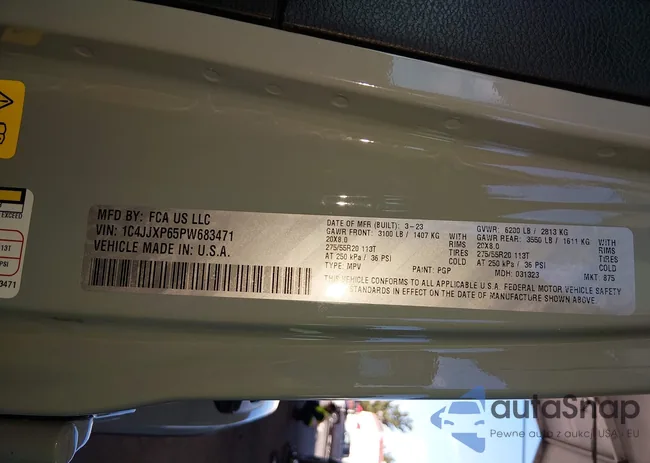 1C4JJXP65PW683471: 44105007