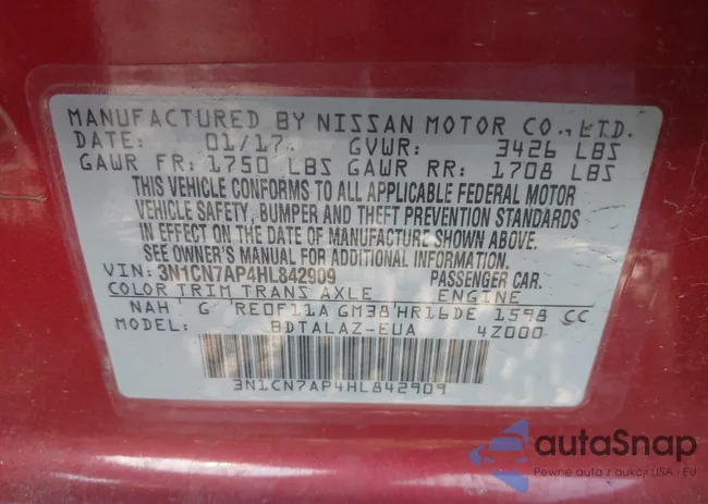 3N1CN7AP4HL842909: 44105008