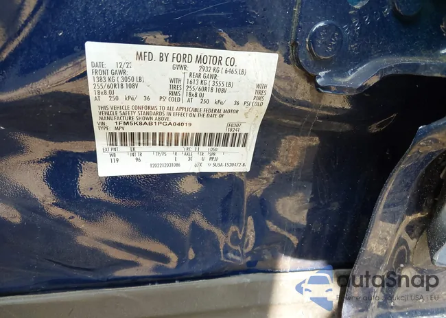 1FM5K8AB1PGA04019: 44105070