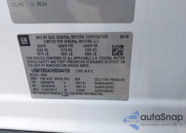 LRBFXBSAXHD044128: 44105084