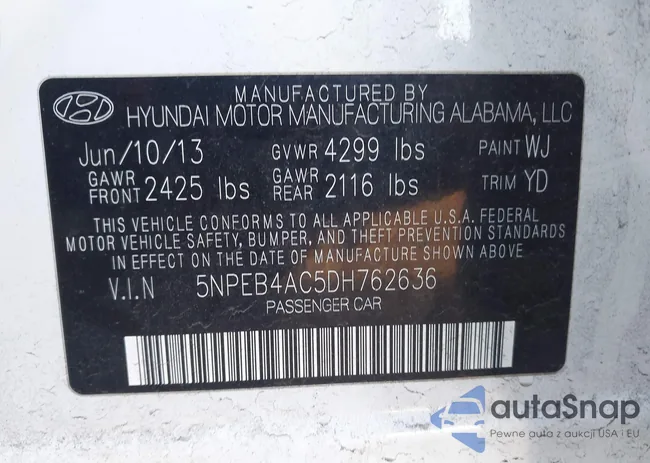 5NPEB4AC5DH762636: 44105086