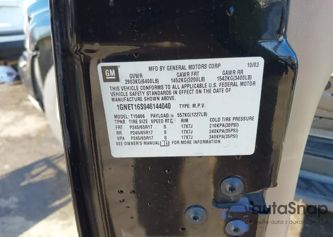 1GNET16S946144040: 44105115